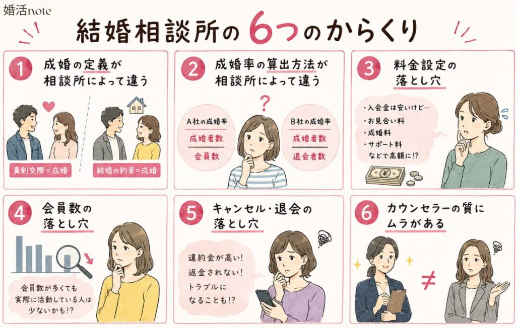 結婚相談所の6つのからくりとは