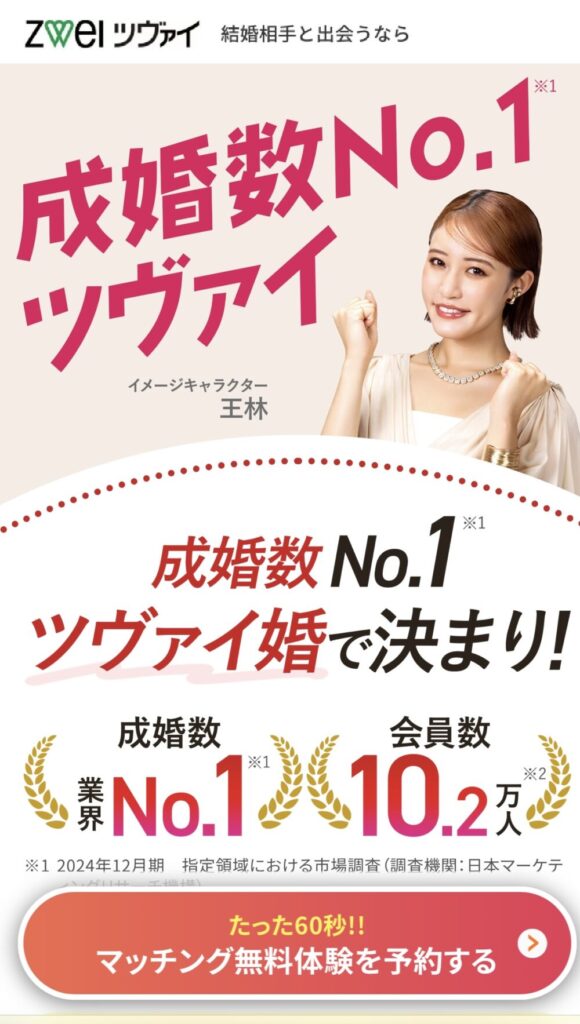 ツヴァイ無料体験申し込み