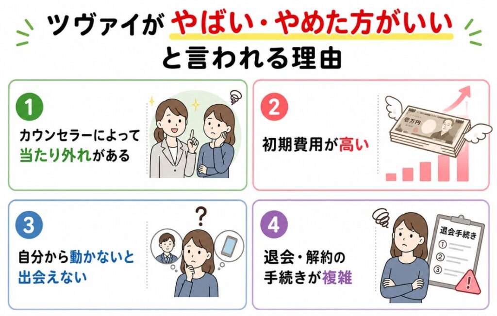 ツヴァイがやばい、やめた方がいいと言われる理由