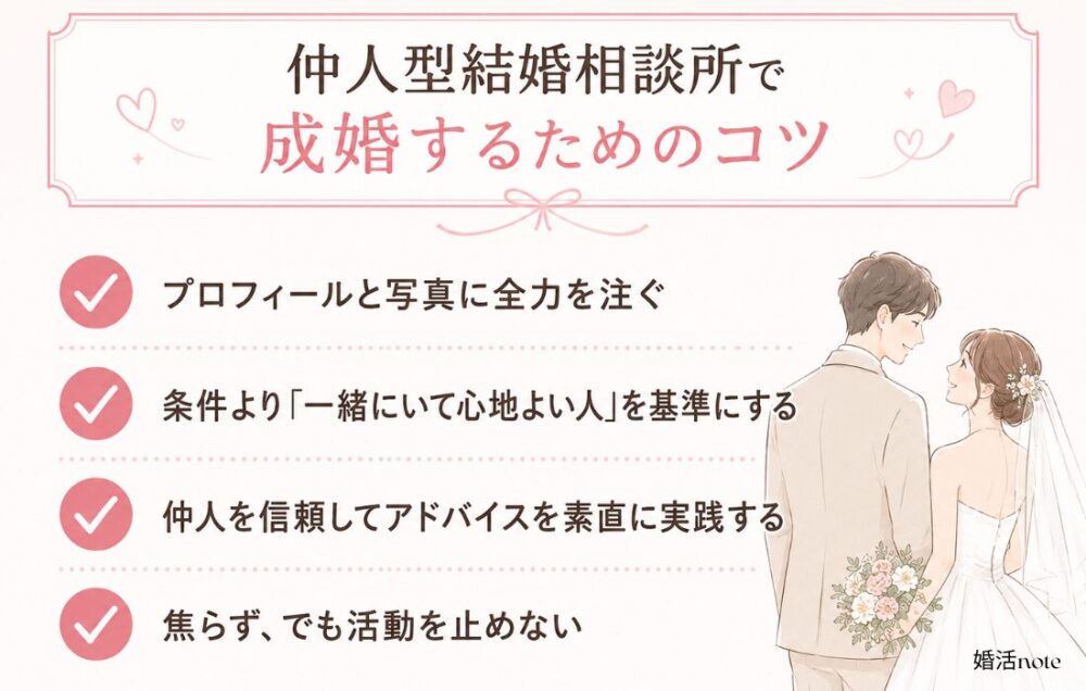仲人型結婚相談所で成婚するためのコツ