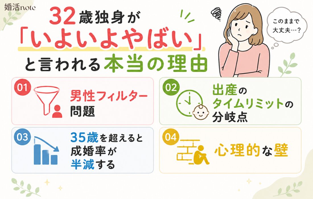 32歳独身の女性がいよいよやばいと言われる本当の理由
