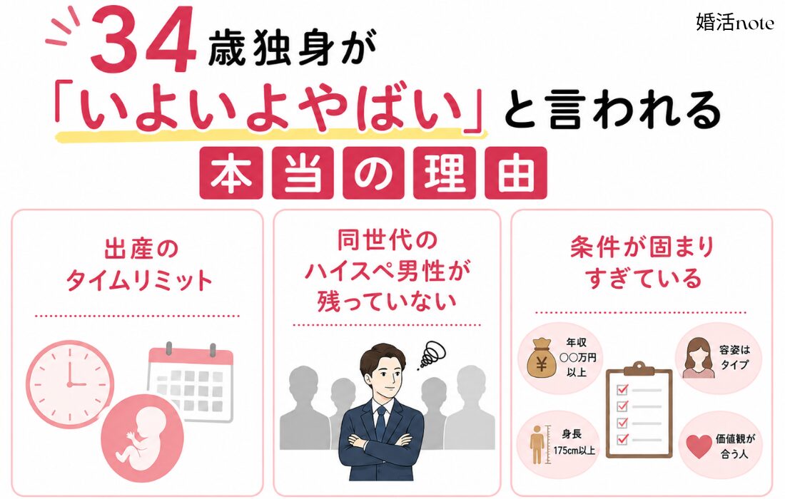 34歳独身がいよいよやばいと言われる本当の理由