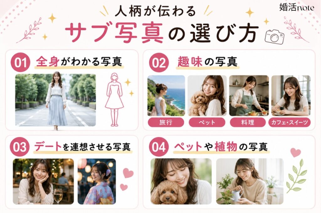 会ってみたくなるサブ写真の選び方